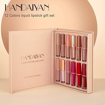 HANDAIAN Romantic Lipstick Box – 12 Stunning Shades in One Palette 💄❤️