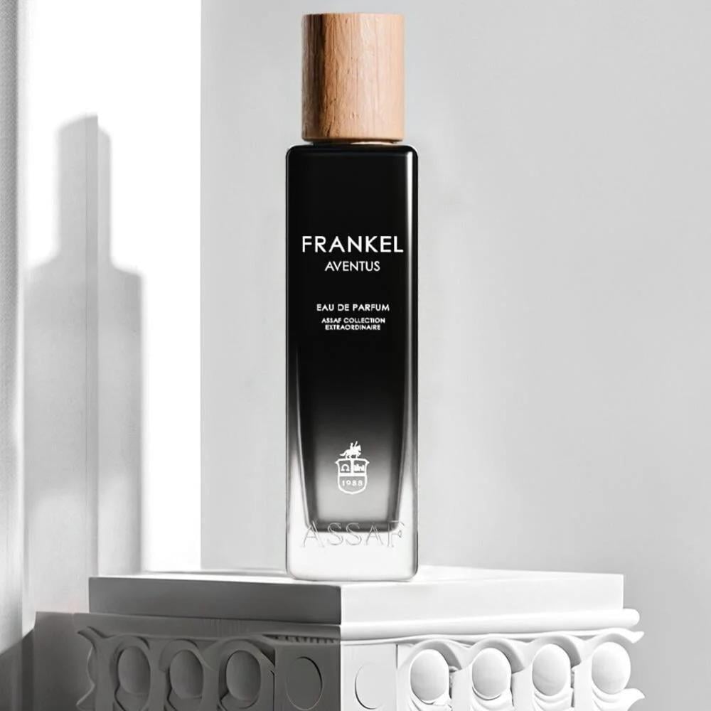 Frankel Aventus Eau de Parfum – a luxurious fragrance from the Assaf Collection Extraordinaire that embodies elegance, luxury, and confidence.