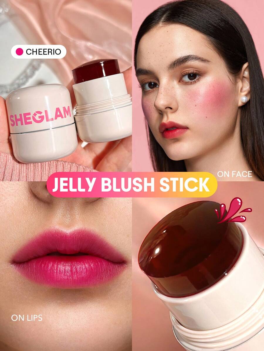 Sheglam Jelly-licious Lip & Blush Tint – 2-in-1 hydrating blush and lip tint for a fresh, radiant look that lasts all day.