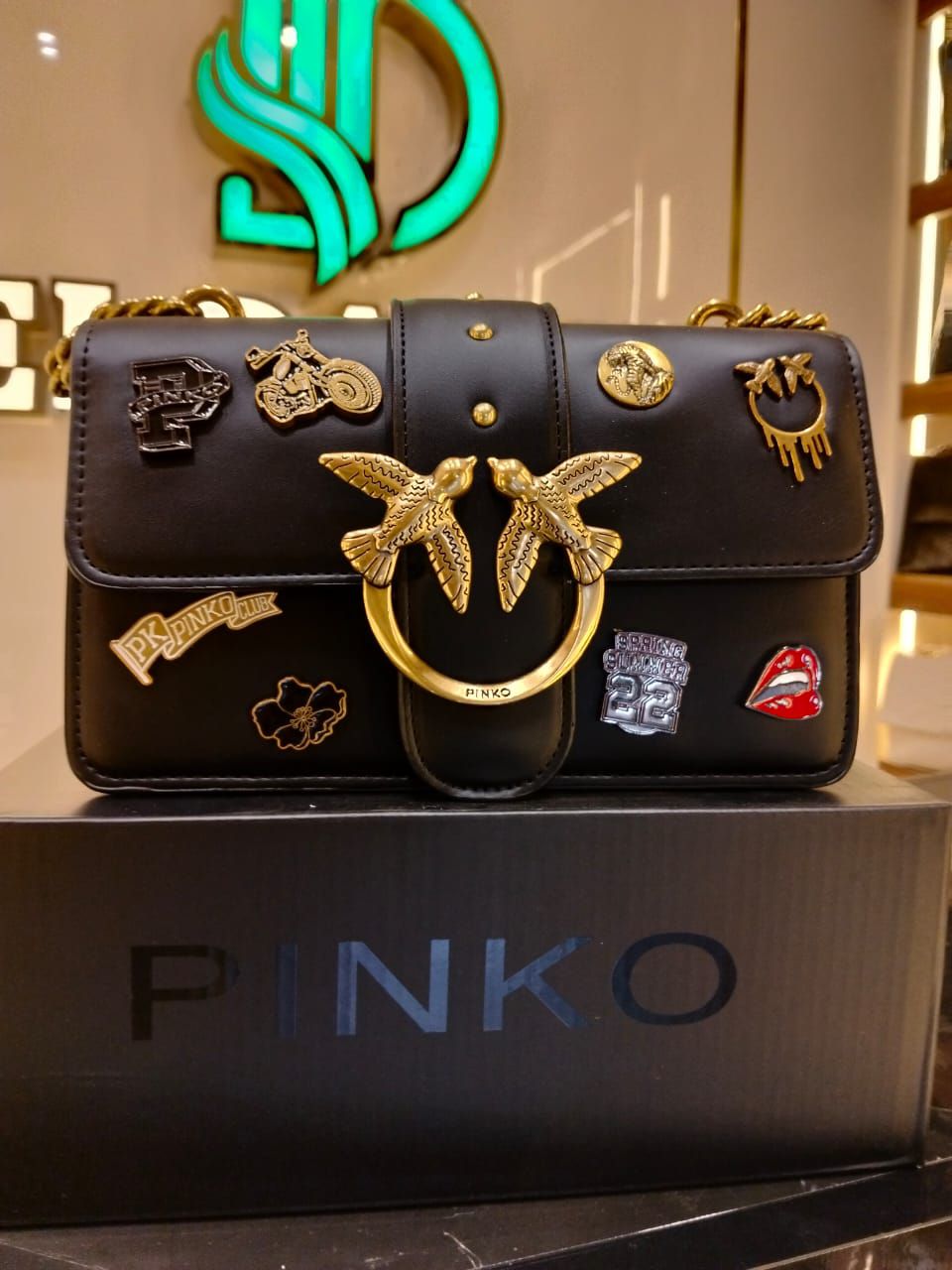 Pinko bag Mirror Original with box🖤👜
